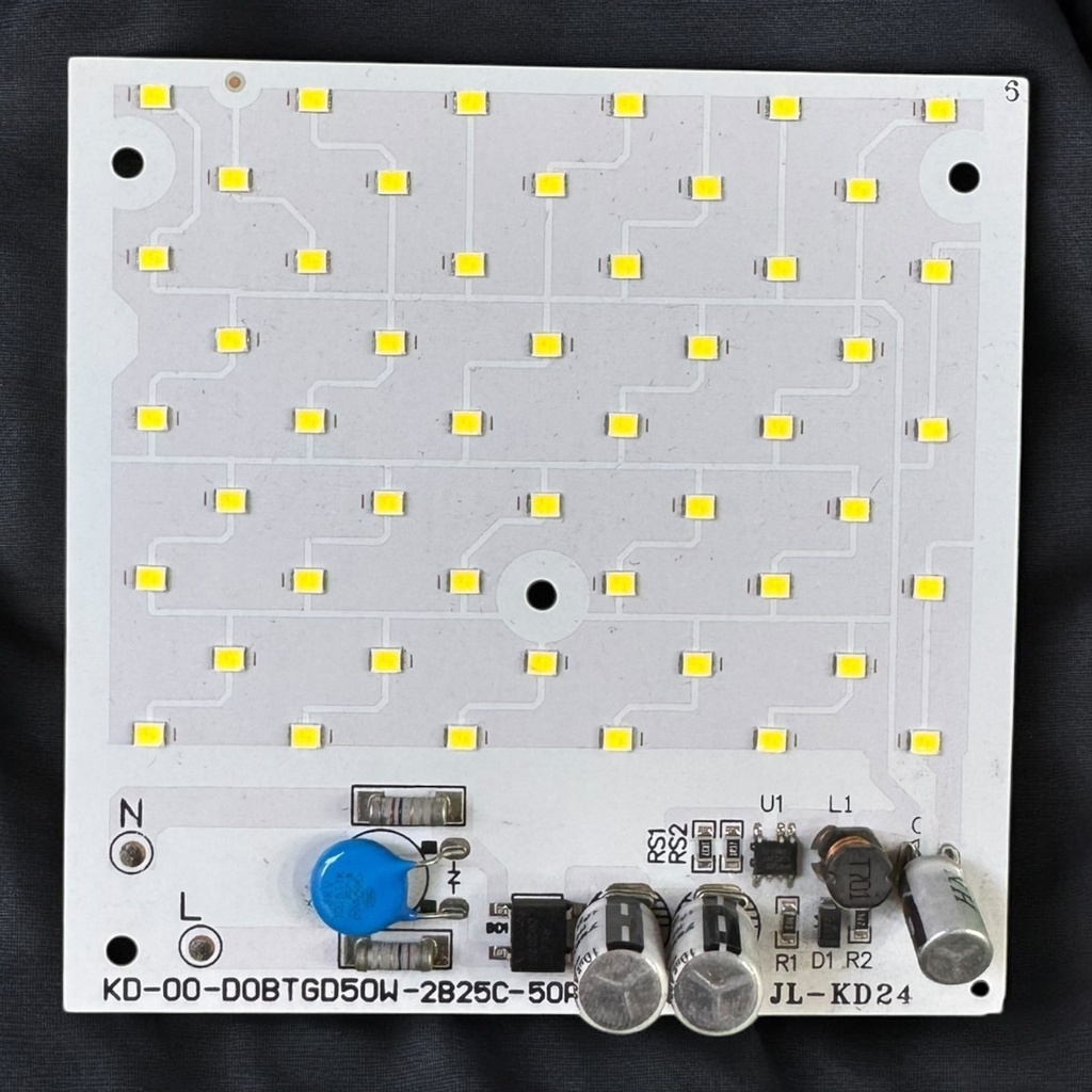 LED Board (Mains) — 50W, 110x110mm, Cool White, 2B25C