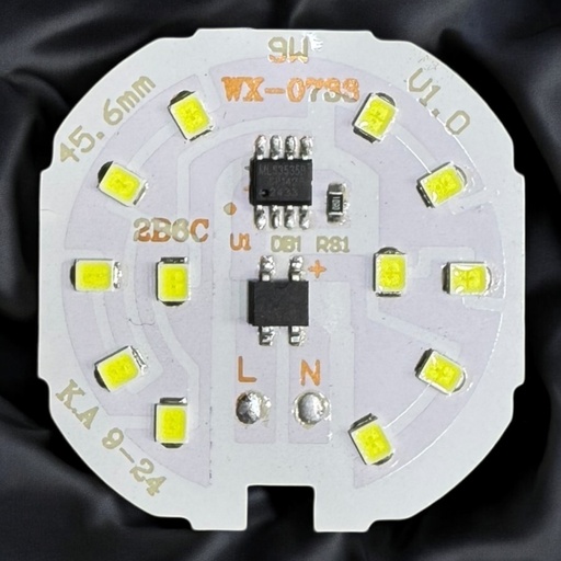 [45.6MM 9W WX-0733 WHITE] LED Board (Mains) — 9W, Ø45.6mm, Cool White