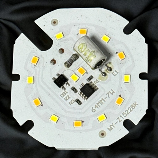 [64MM-7W MY-Z15228K] بورده 7 وات علي التيار  DOB مدوره 64 3تكه