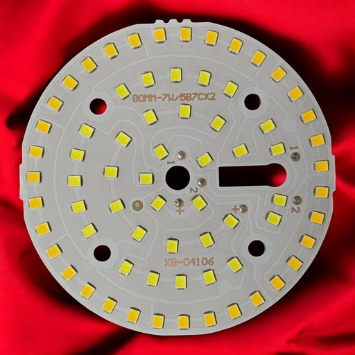 [80MM-7W/5B7CX2 XB-04106] بورده 7 وات مدوره 80 3 تكه