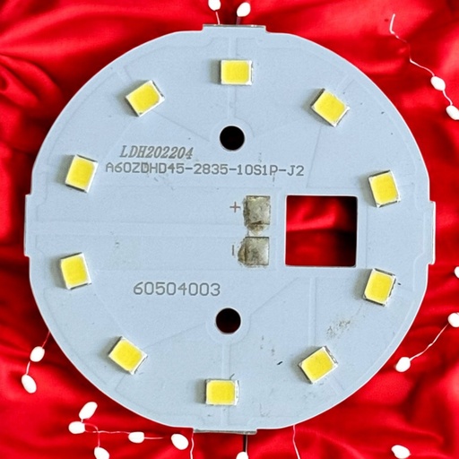 [LDH202204 A60ZDHD45-2835-10S1P-J2 60504003] بورده 9 وات مدوره 45 ابيض