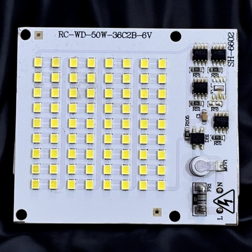 [RC-WD-50W-36C2B-6V SH-6602] بورده 50 وات علي التيار  77X67 ابيض