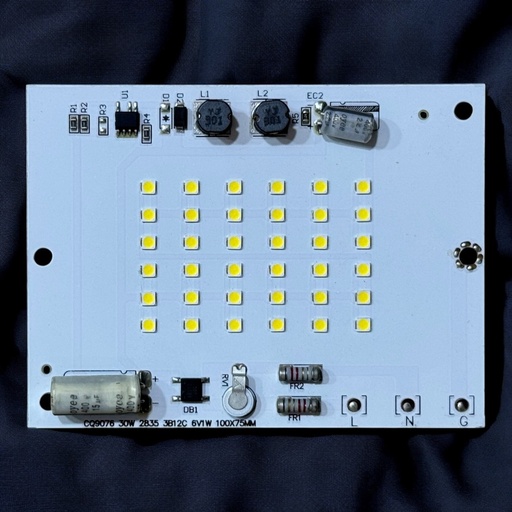 [CQ9076 30W 2835 3B12C 6V1W 100X75MM] LED Board (Mains) — 30W, 100x75mm, Cool White, 3B12C, 2835