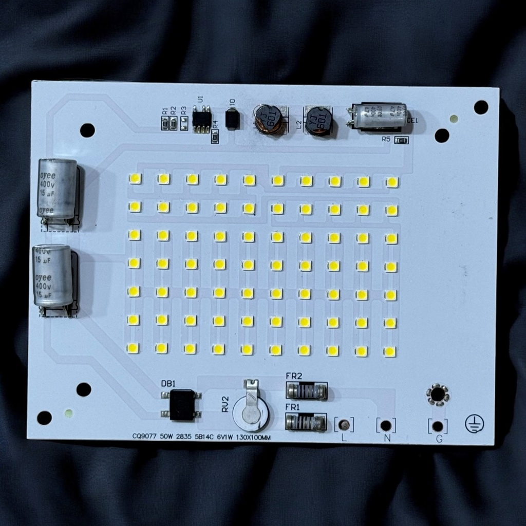 LED Board (Mains) — 50W, 130x100mm, Cool White, 5B14C, 2835