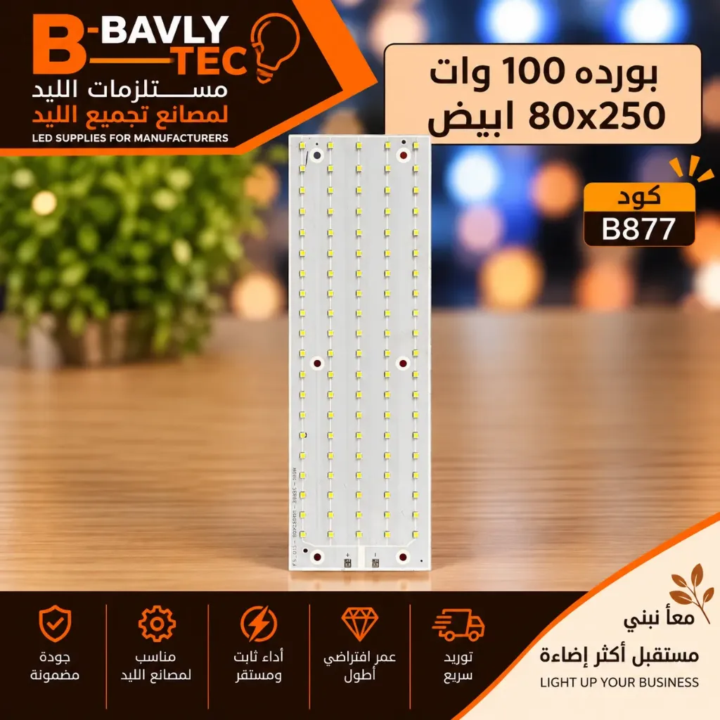 بورده 100 وات  80x250 ابيض