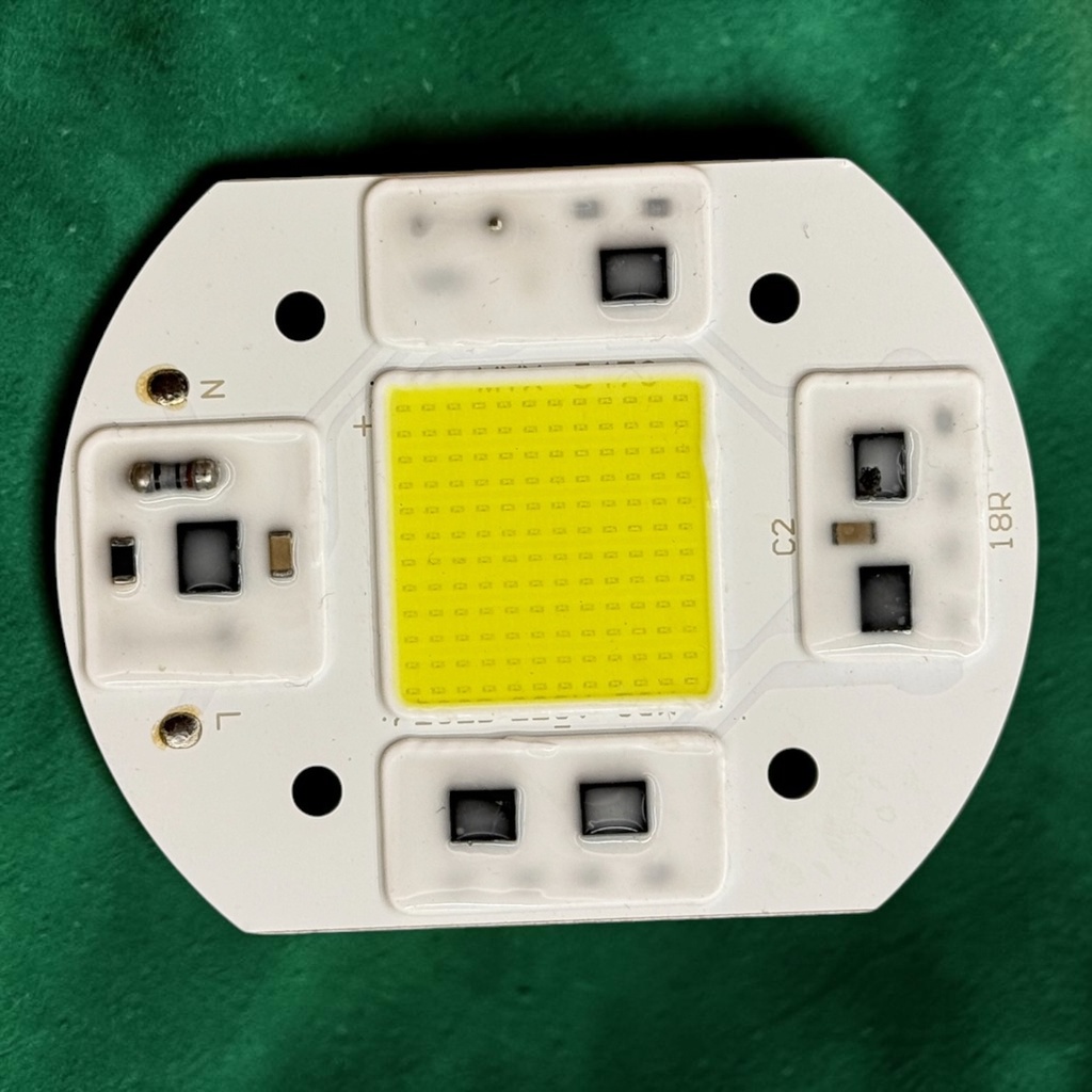 LED Chip (Mains) — 50W, 60x54mm, Cool White, Oval
