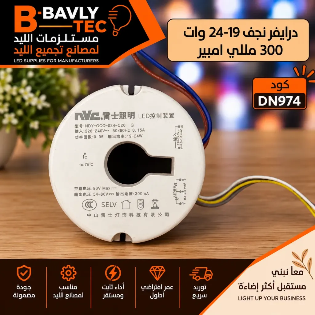 Chandelier LED Driver — 19-24W, 300mA