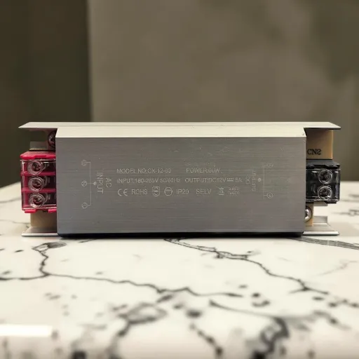 [MODEL NO:CX-12-60
POWER:60W
INPUT:180-265V 50/60Hz OUTPUT:DC12V-5A
CE ROHS IP20 SELV] Power Supply — 60W, 12V