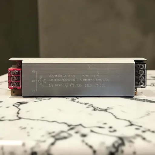 [MODEL NO:CX-12-100
POWER:100W
INPUT:180-265V 50/60Hz OUTPUT:DC12V-8.3A
CE ROHS IP20 SELV] باور سبلاي 12 فولت 100 وات