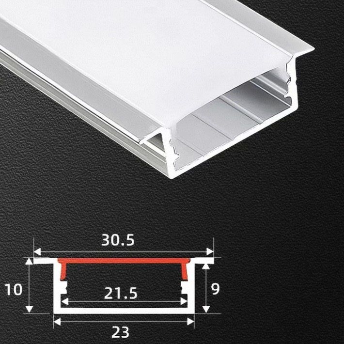 Aluminium Profile — 23mm, Recessed