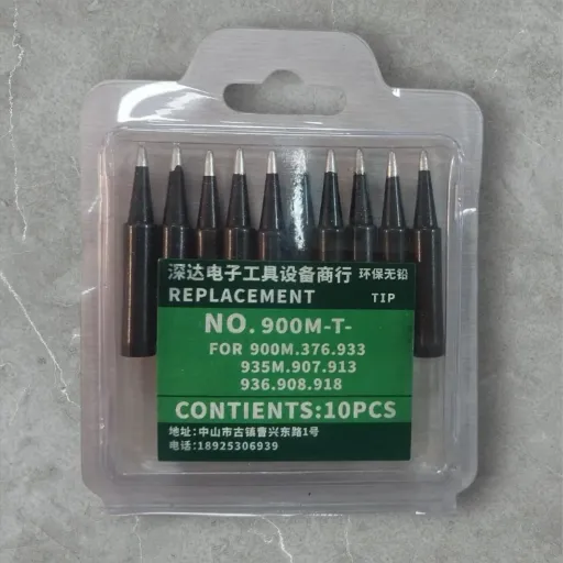 [REPLACEMENT NO.900M-T- FOR 900M.376.933 935M.907.913 936.908.918 CONTIENTS:10PCS 18925306939] سن مكواه اسود عادي