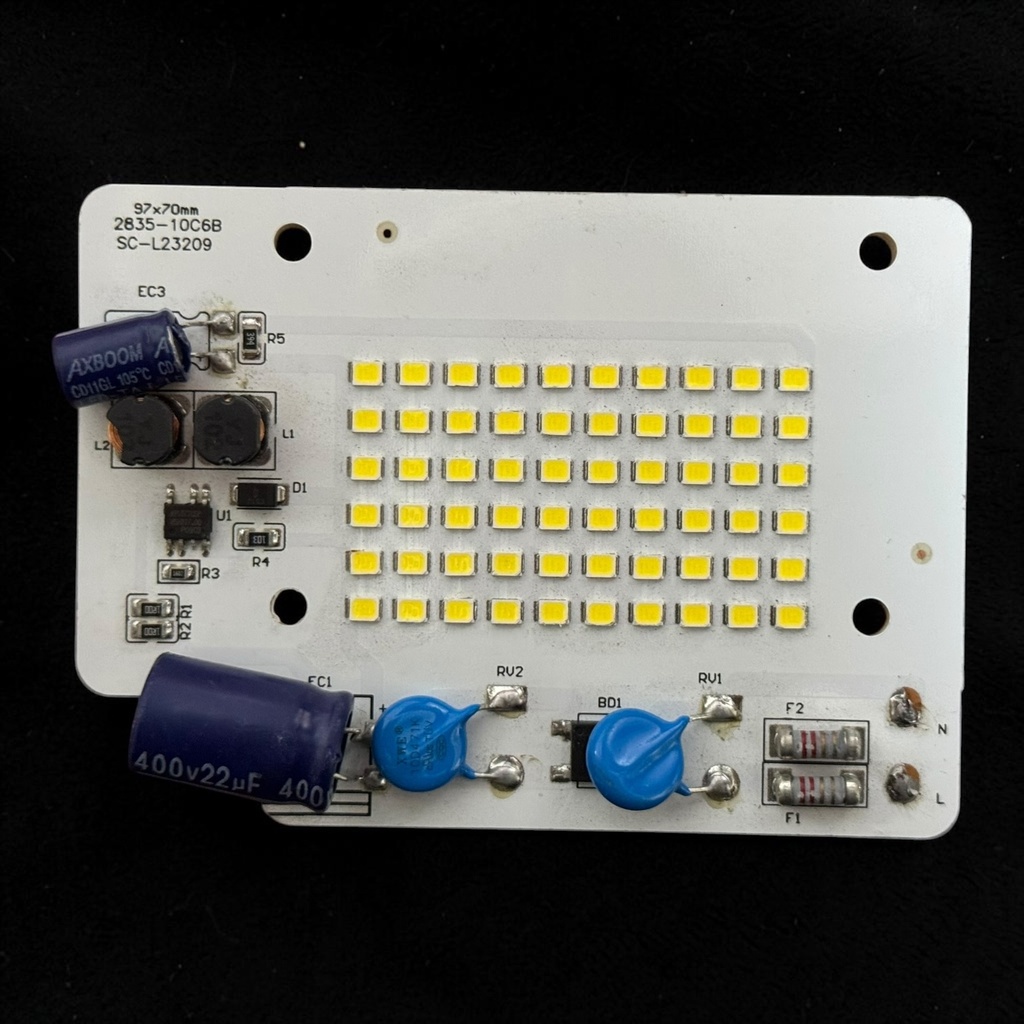 LED Board (Mains) — 50W, 97x70mm, Cool White, 2835